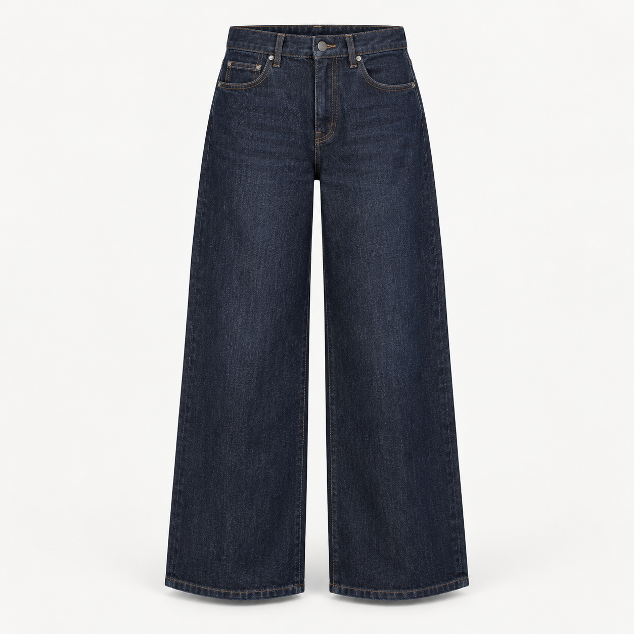 Dark indigo wide-leg jeans