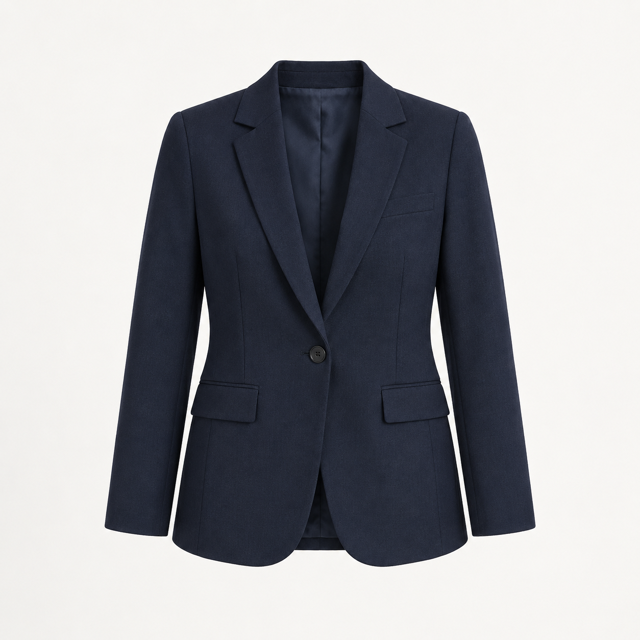 Navy blazer with notched lapels