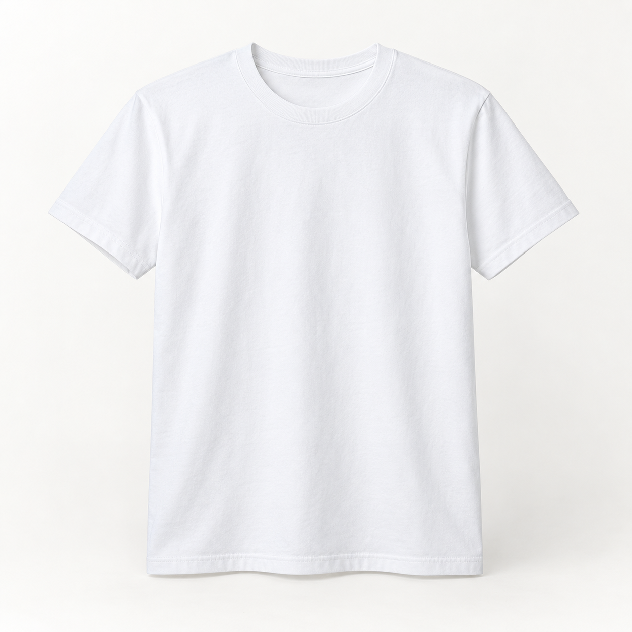 White crew-neck T-shirt